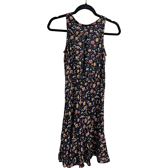 J.Crew Mercantile Vintage Floral Ruched Waist Dress Sz 0 - Picture 2 of 5